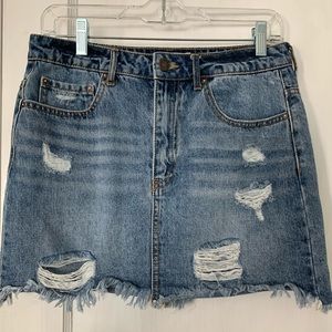 Festival jean skirt from Pacsun; size M